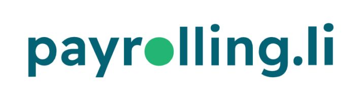 Payrolling.li logo with dark teal text and a bright green dot for the 'o'.